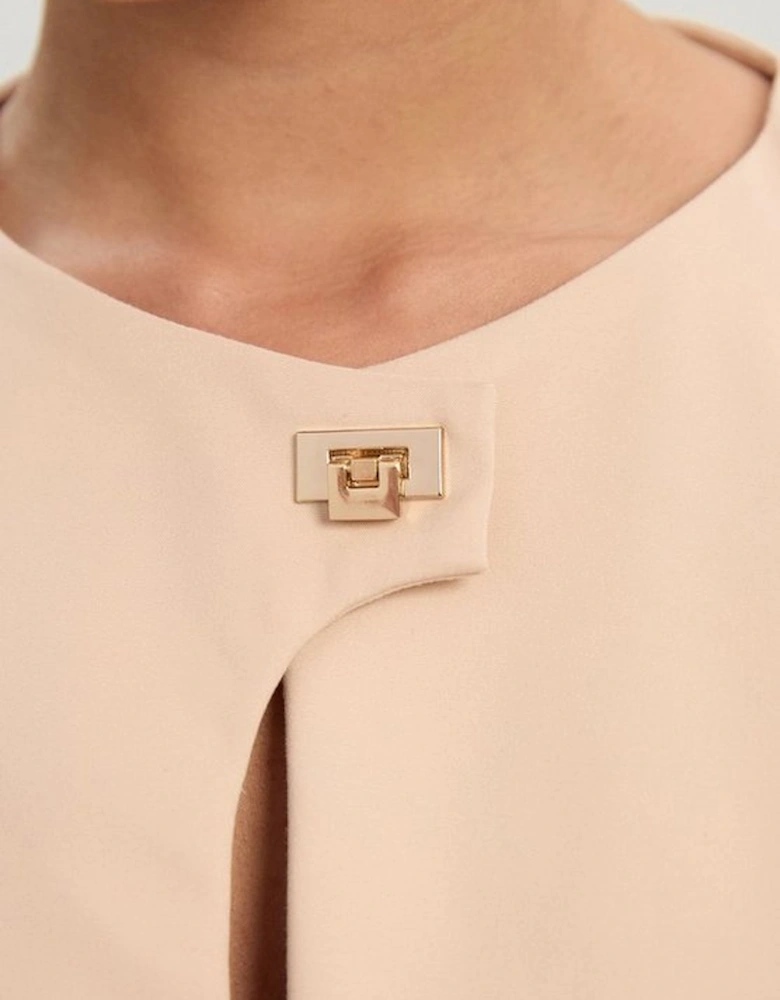 Techno Hardware Detail Sleeveless Woven Top