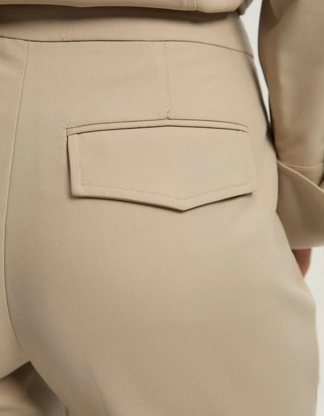 Viscose Blend Tailored Tapered Leg Trouser