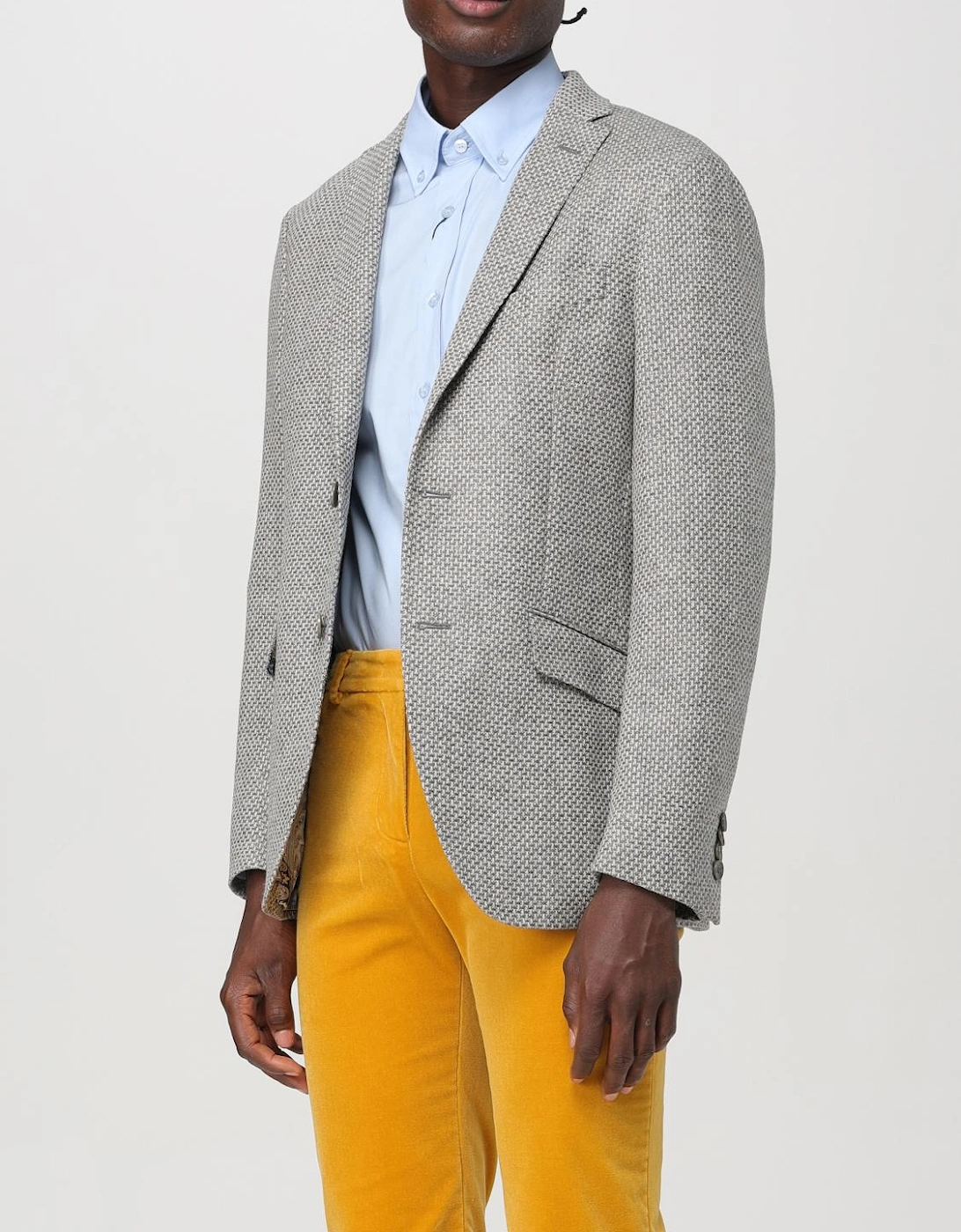 Textured Blazer TwoButton Closure