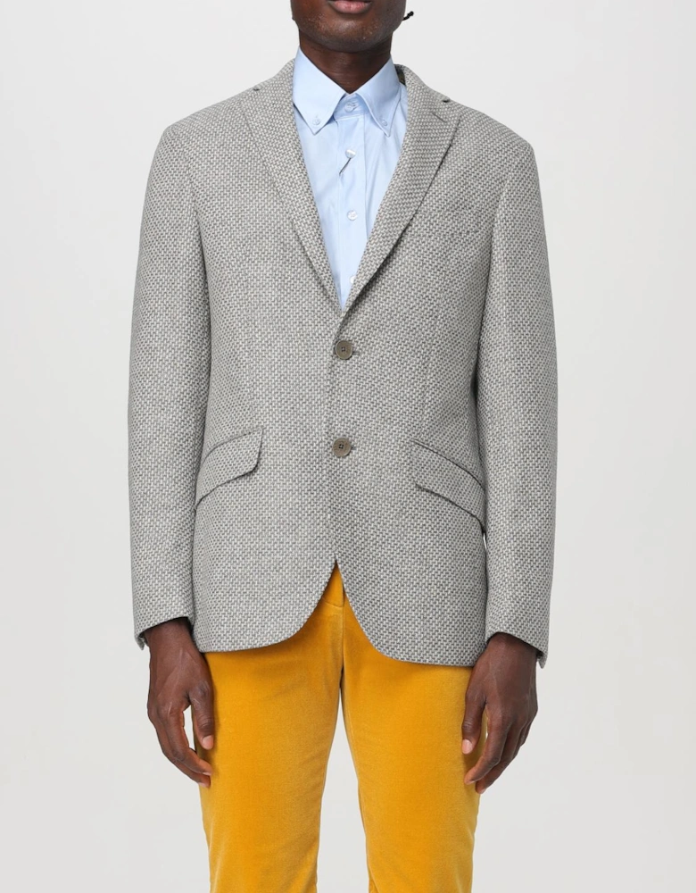 Textured Blazer TwoButton Closure