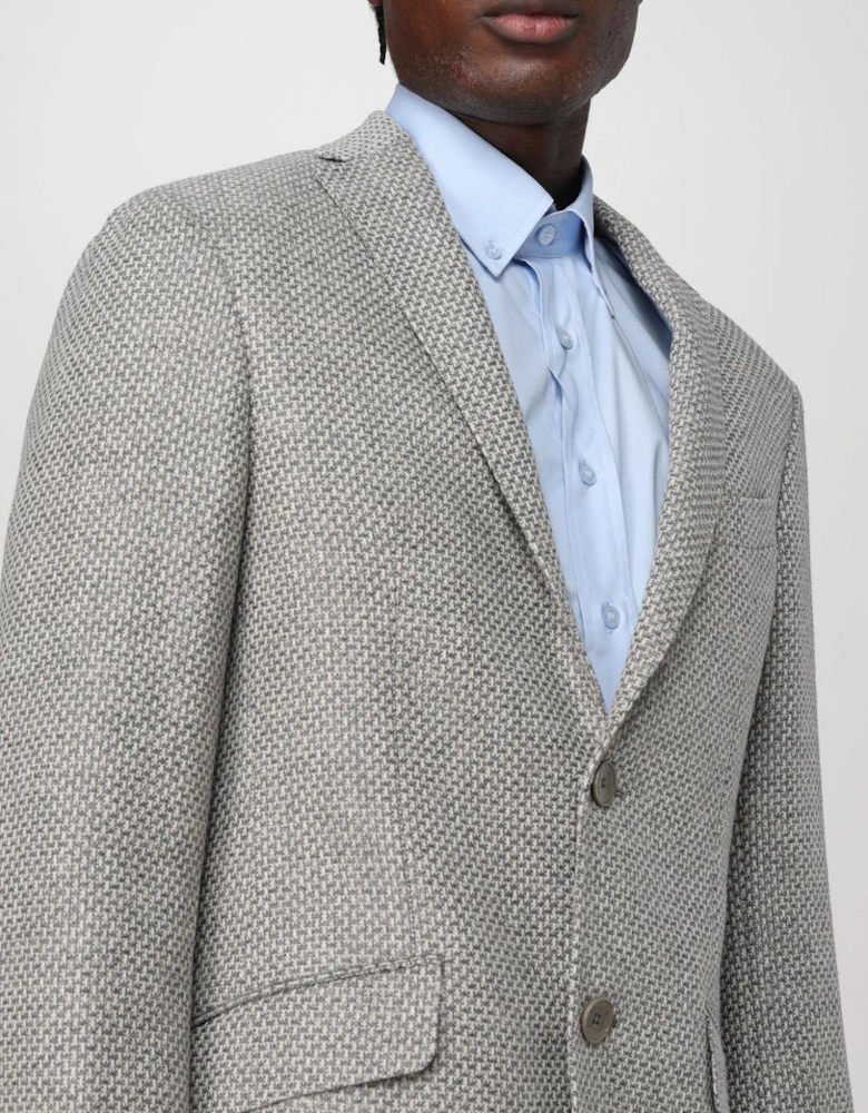 Textured Blazer TwoButton Closure