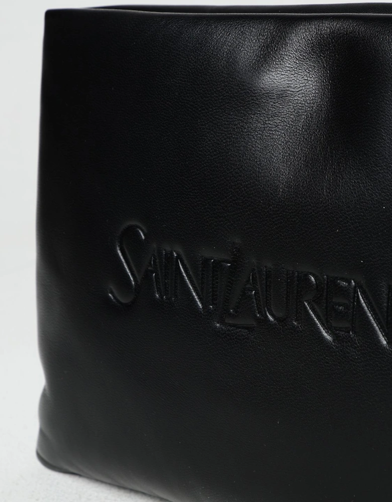 Embossed Logo Leather Pouch