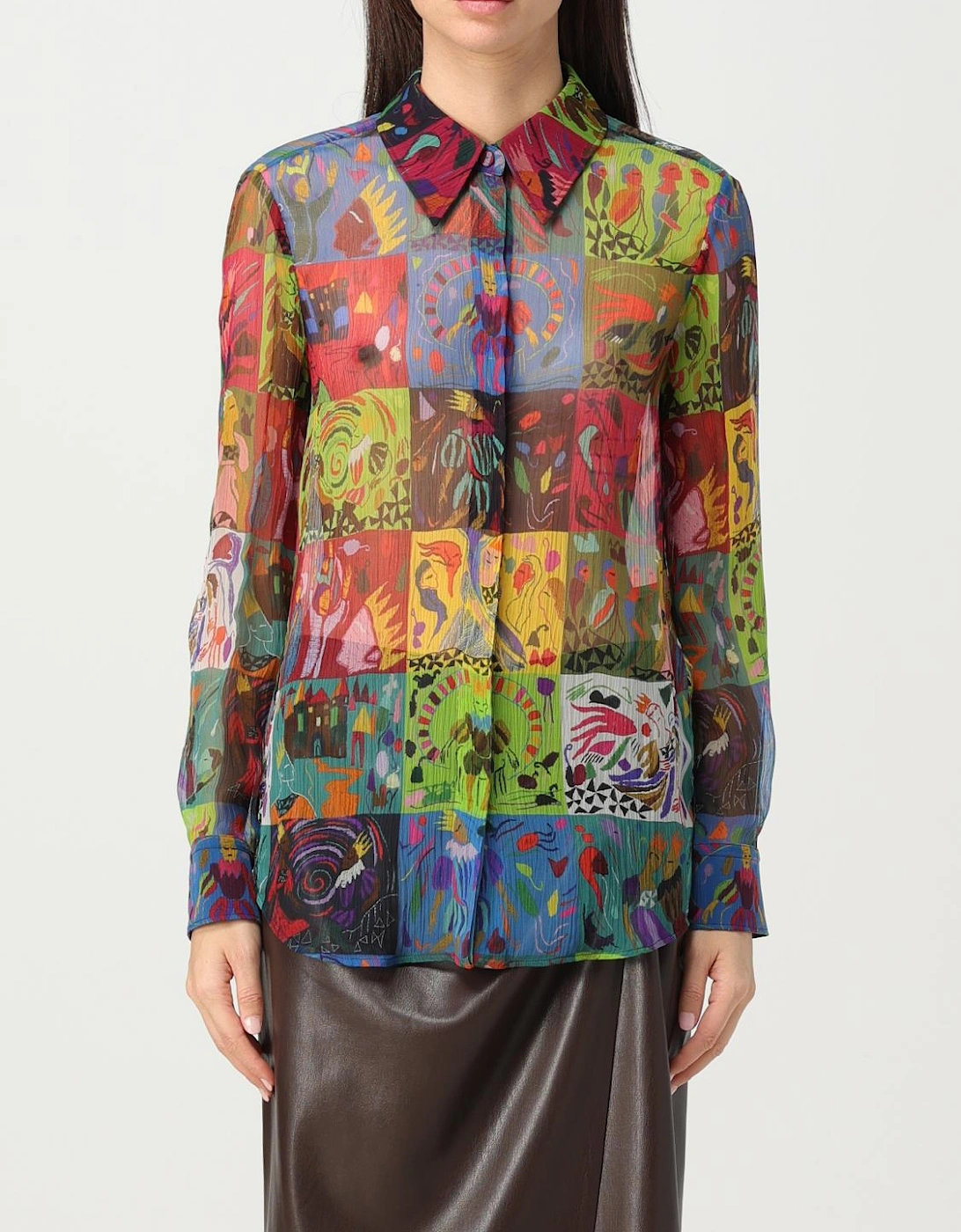 Printed Silk Patchwork Blouse, 5 of 4