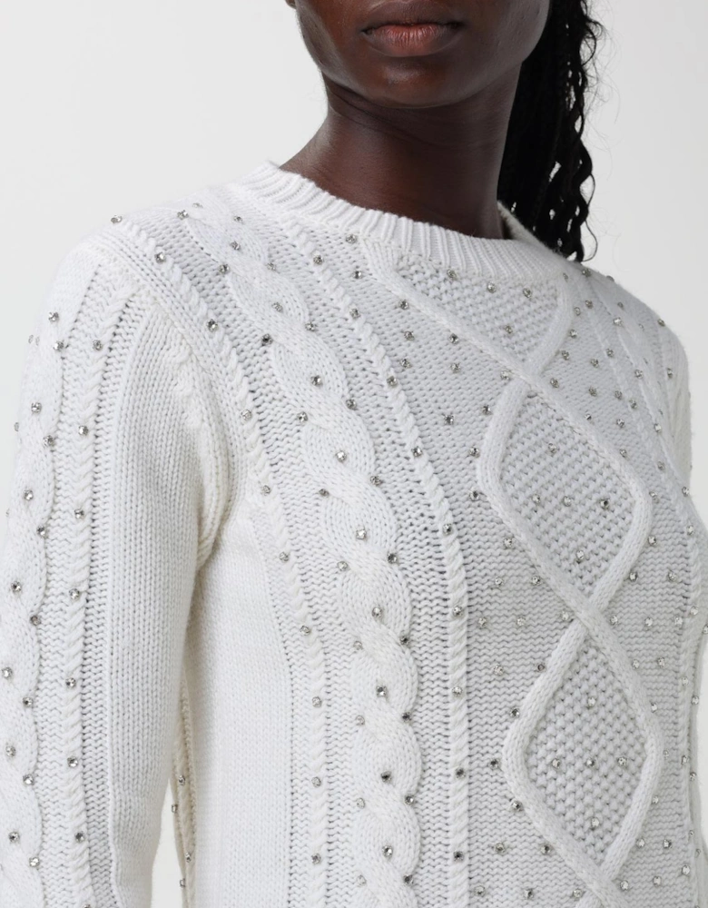 Cable Knit embellished Sweater