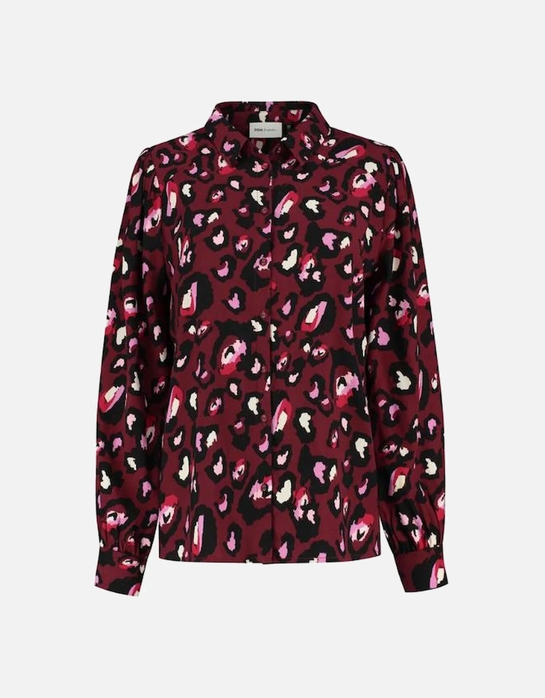 LEOPARD LUSCIOUS RED BLOUSE