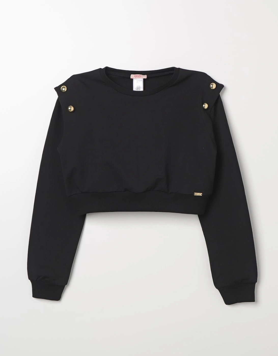 Cropped Knit Sweater Gold Buttons, 4 of 3