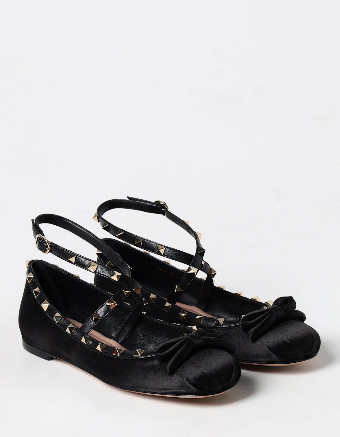 Rockstud Ballerina Ankle Strap Flat