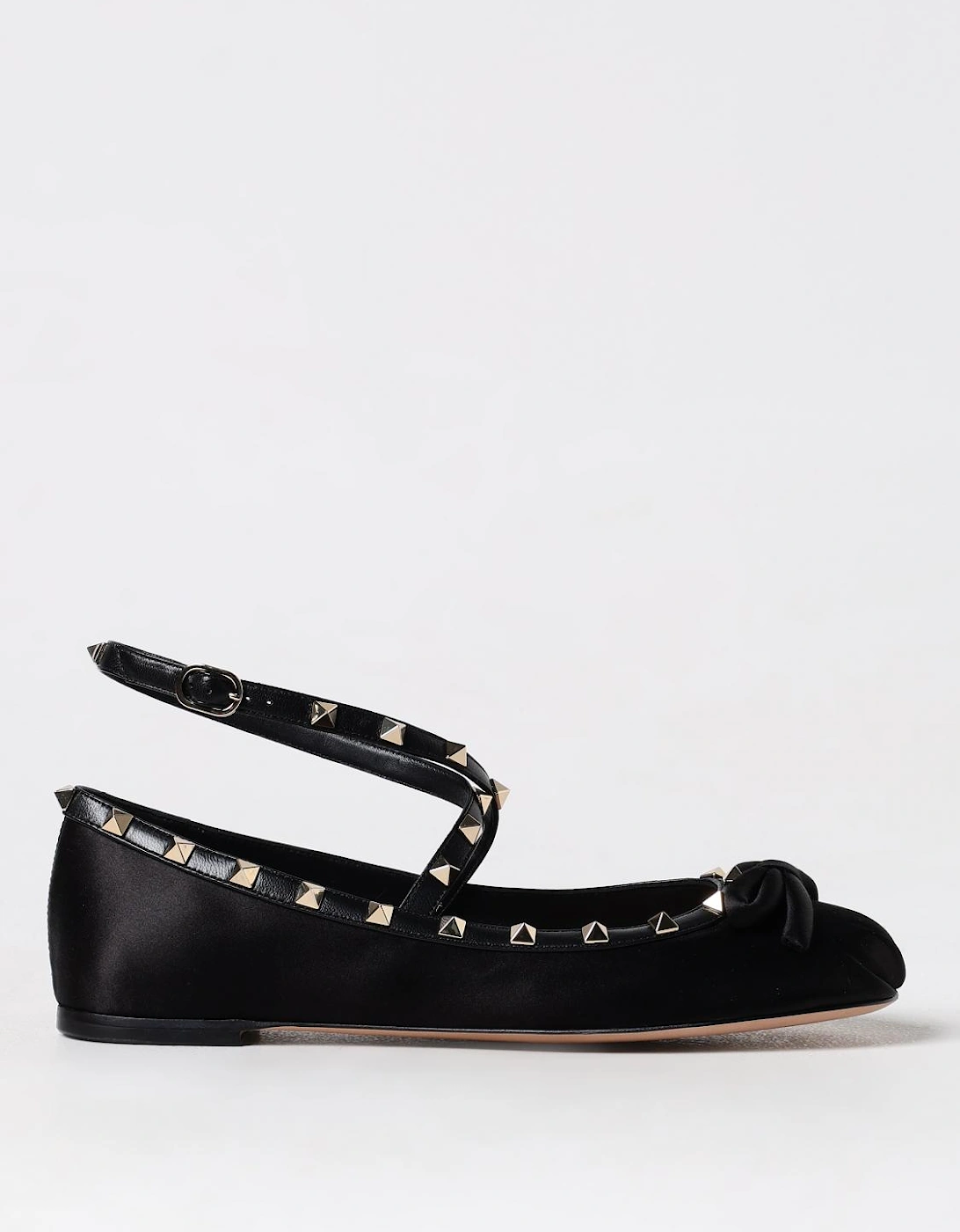 Rockstud Ballerina Ankle Strap Flat, 5 of 4