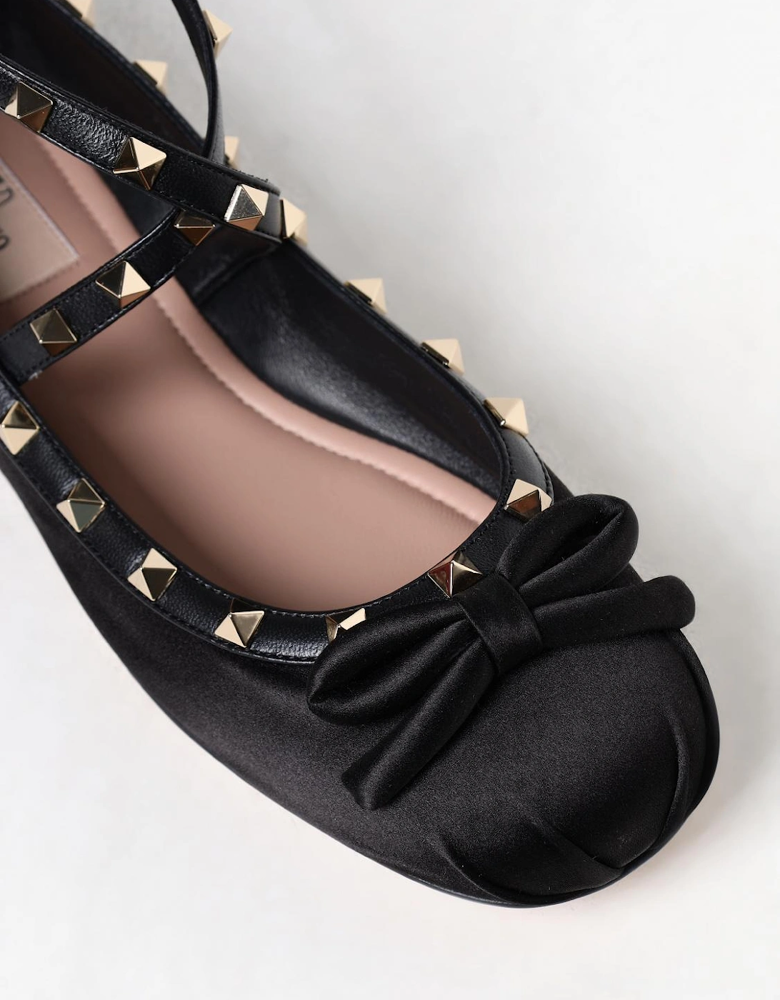 Rockstud Ballerina Ankle Strap Flat