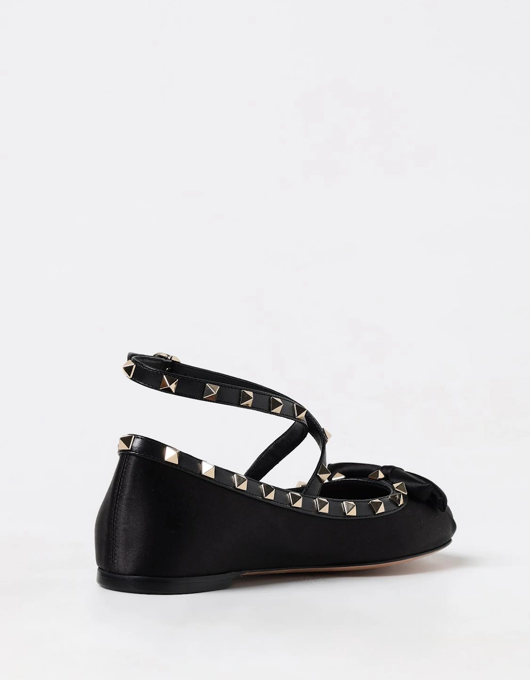 Rockstud Ballerina Ankle Strap Flat