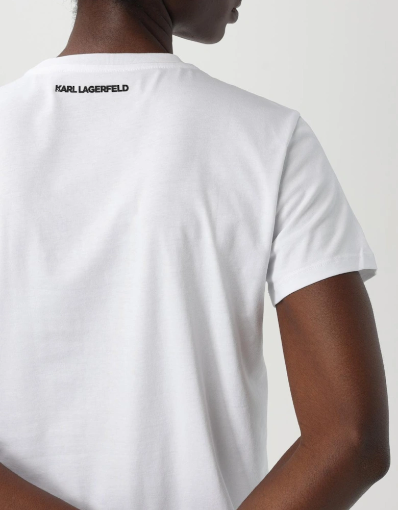 Rhinestone Embellished Tee Choupette Karl