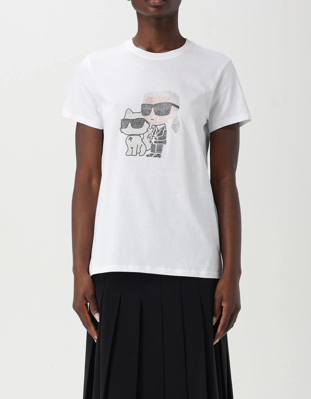 Rhinestone Embellished Tee Choupette Karl, 4 of 3