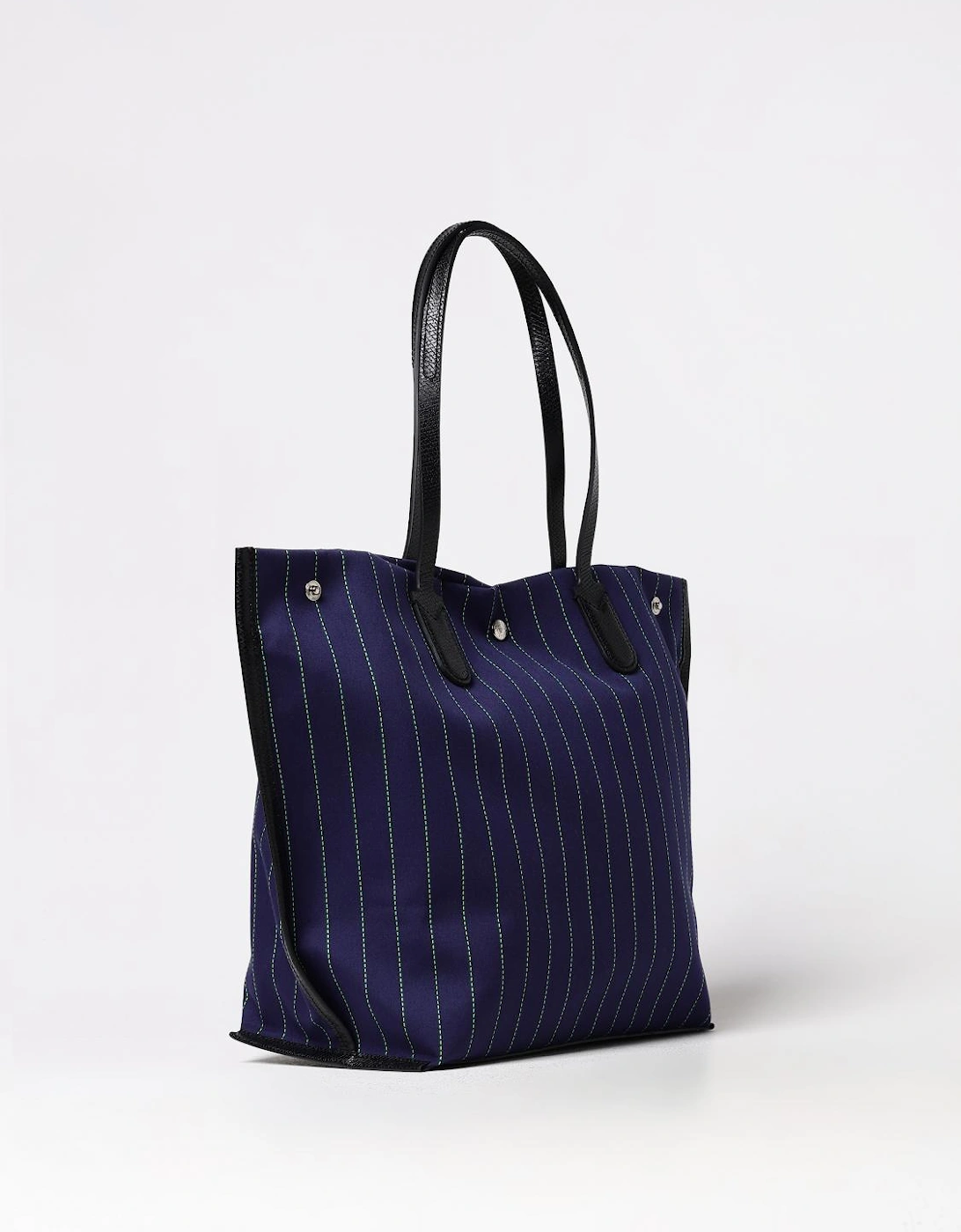 Pinstripe Tote Bag with Logo