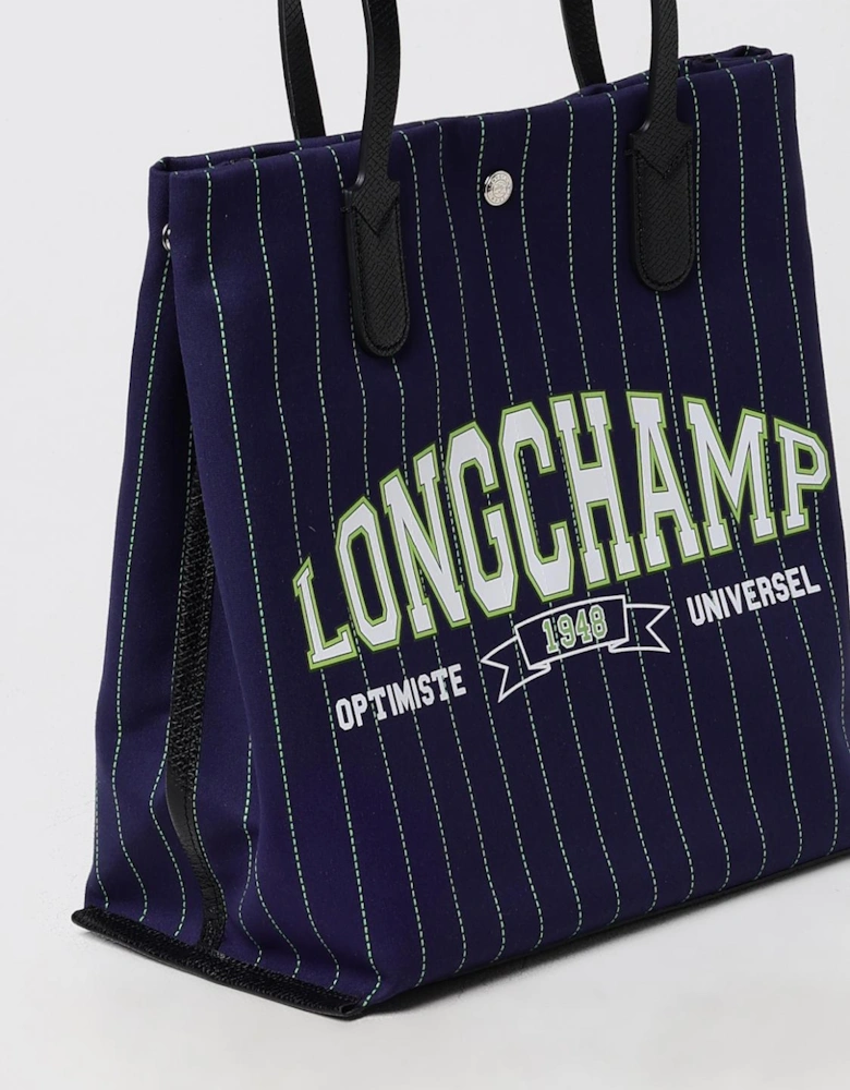 Pinstripe Tote Bag with Logo