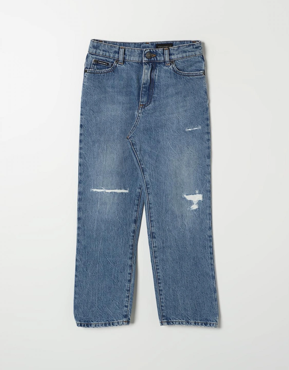 Kids Straight Leg Distressed Jeans, 4 of 3