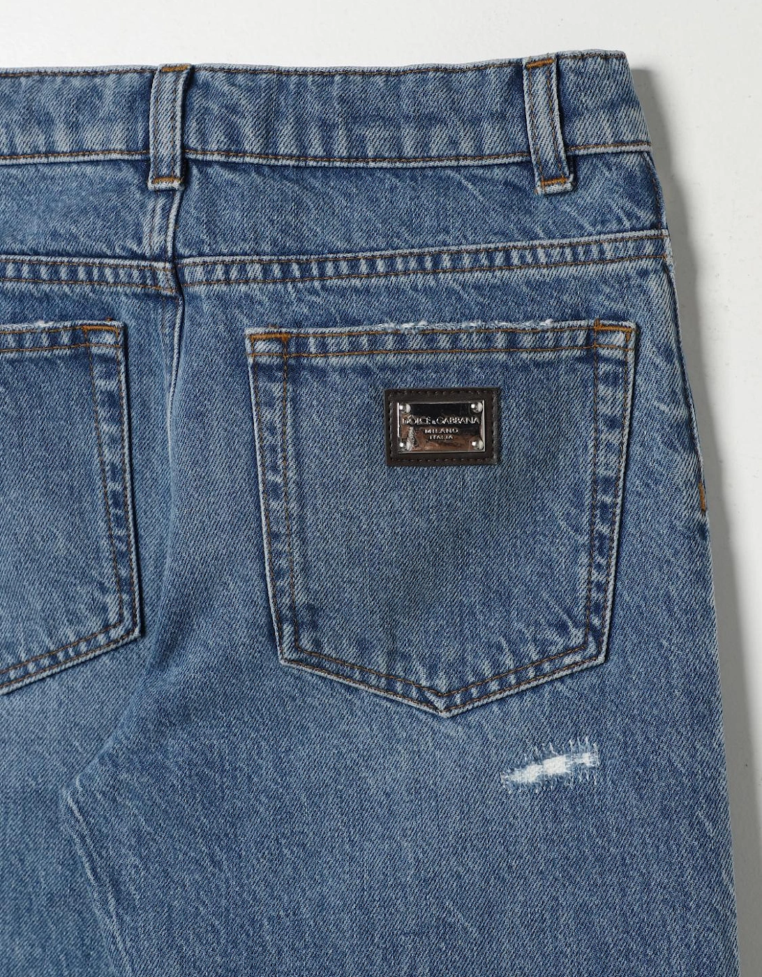 Kids Straight Leg Distressed Jeans