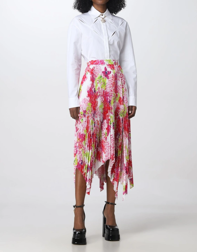 Cutout Detail Oversized Poplin Shirt