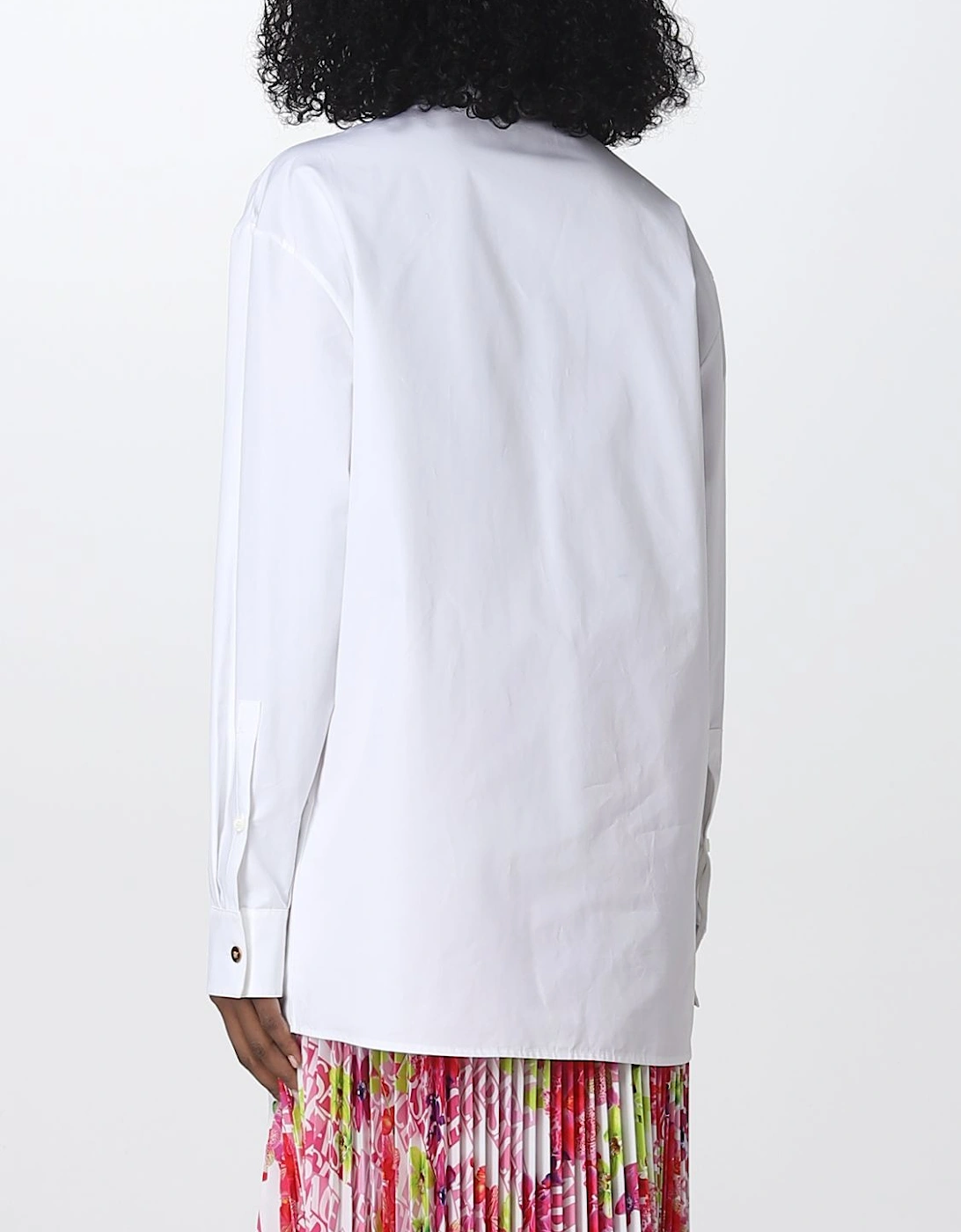 Cutout Detail Oversized Poplin Shirt