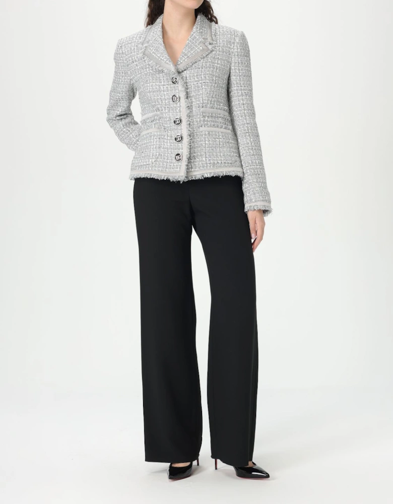 Tweed Jacket with Frayed Edges