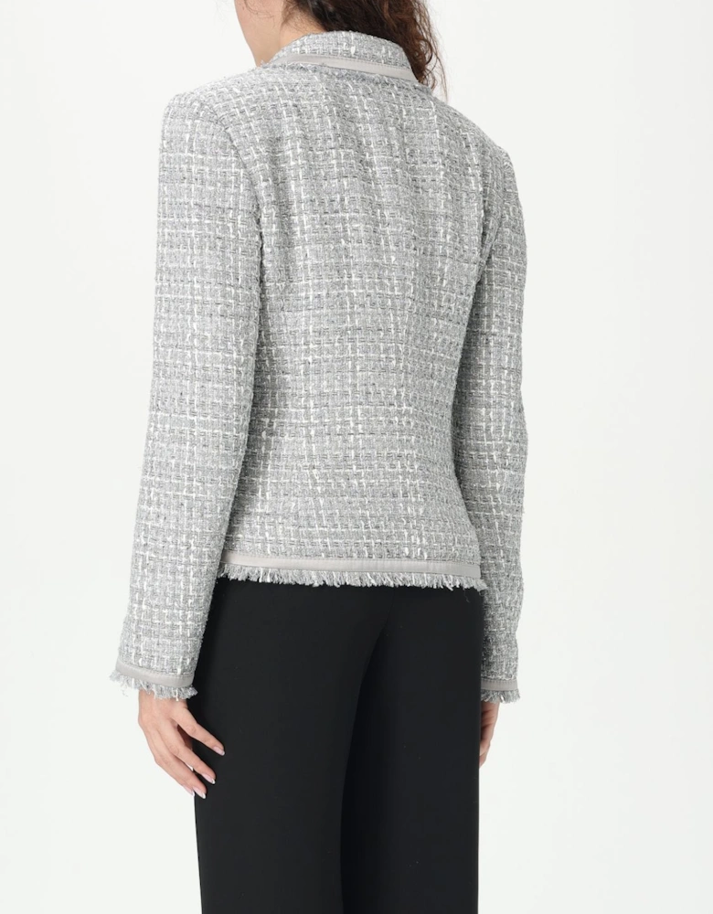 Tweed Jacket with Frayed Edges