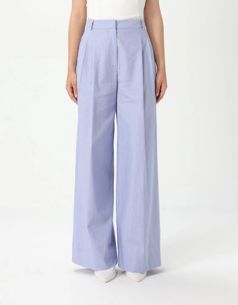 Lavander Straight-Leg Pants with Belt Loops