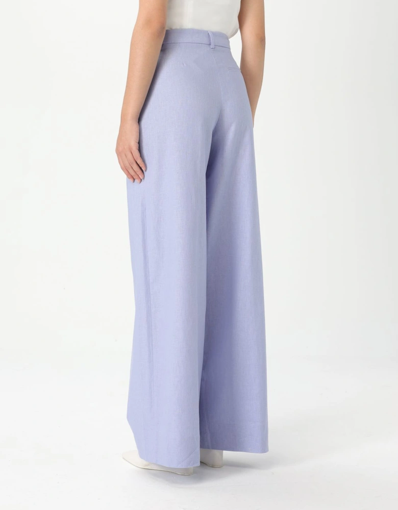 Lavander Straight-Leg Pants with Belt Loops