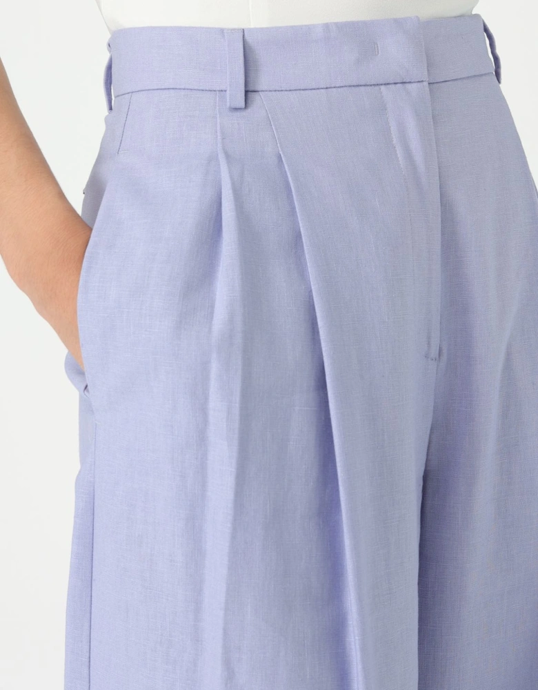 Lavander Straight-Leg Pants with Belt Loops