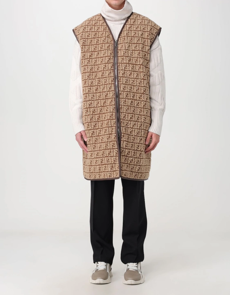 FF Motif Shearling Vest