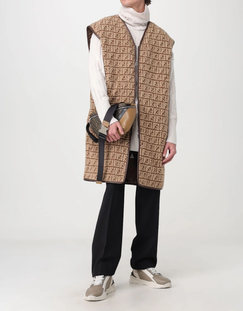 FF Motif Shearling Vest