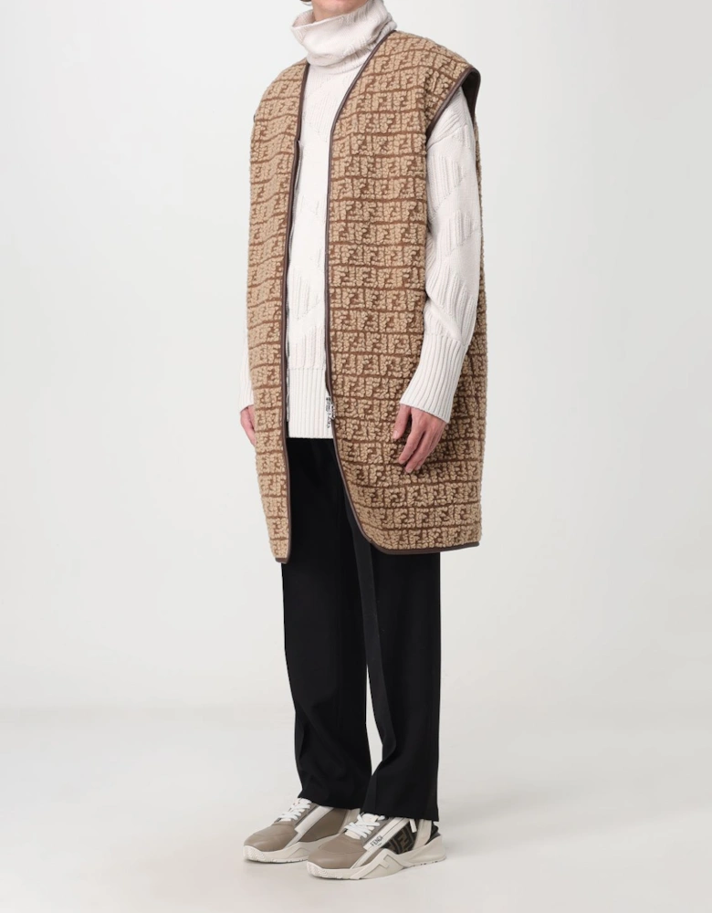 FF Motif Shearling Vest