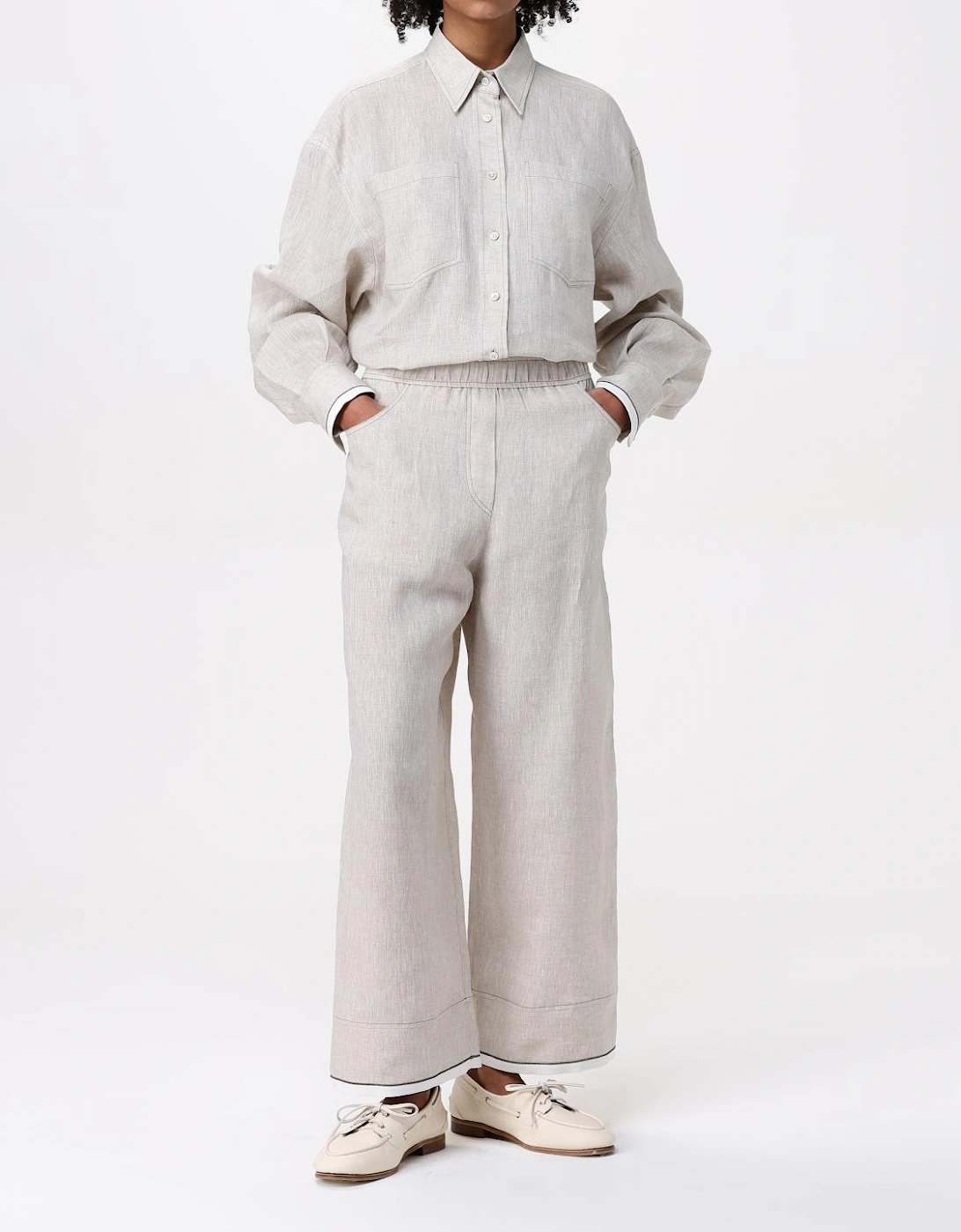 Wide Leg Linen Trousers