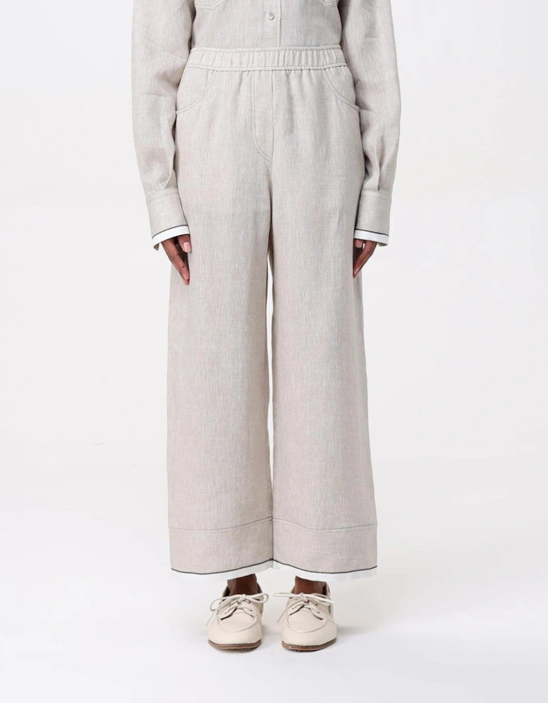 Wide Leg Linen Trousers