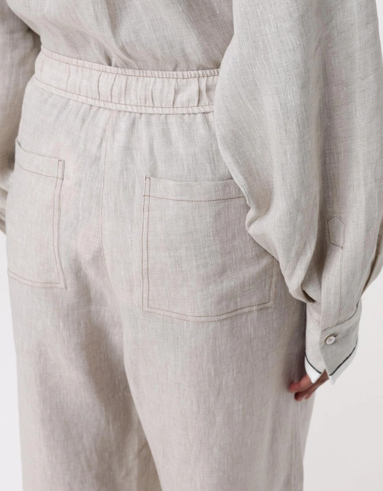 Wide Leg Linen Trousers
