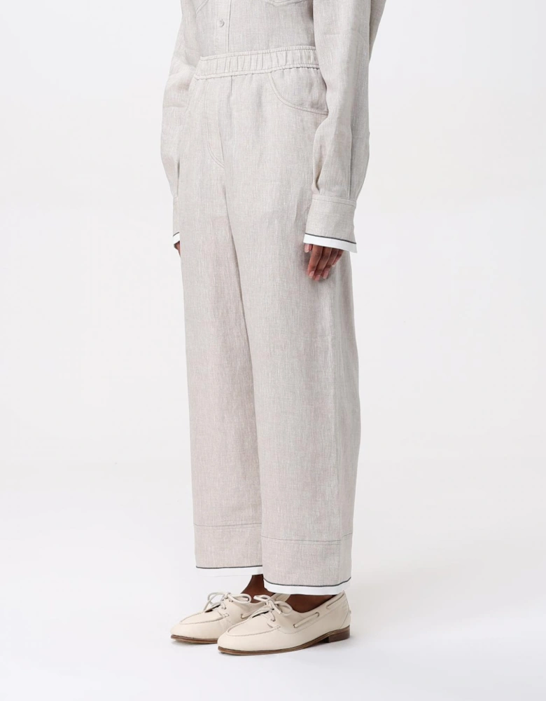 Wide Leg Linen Trousers