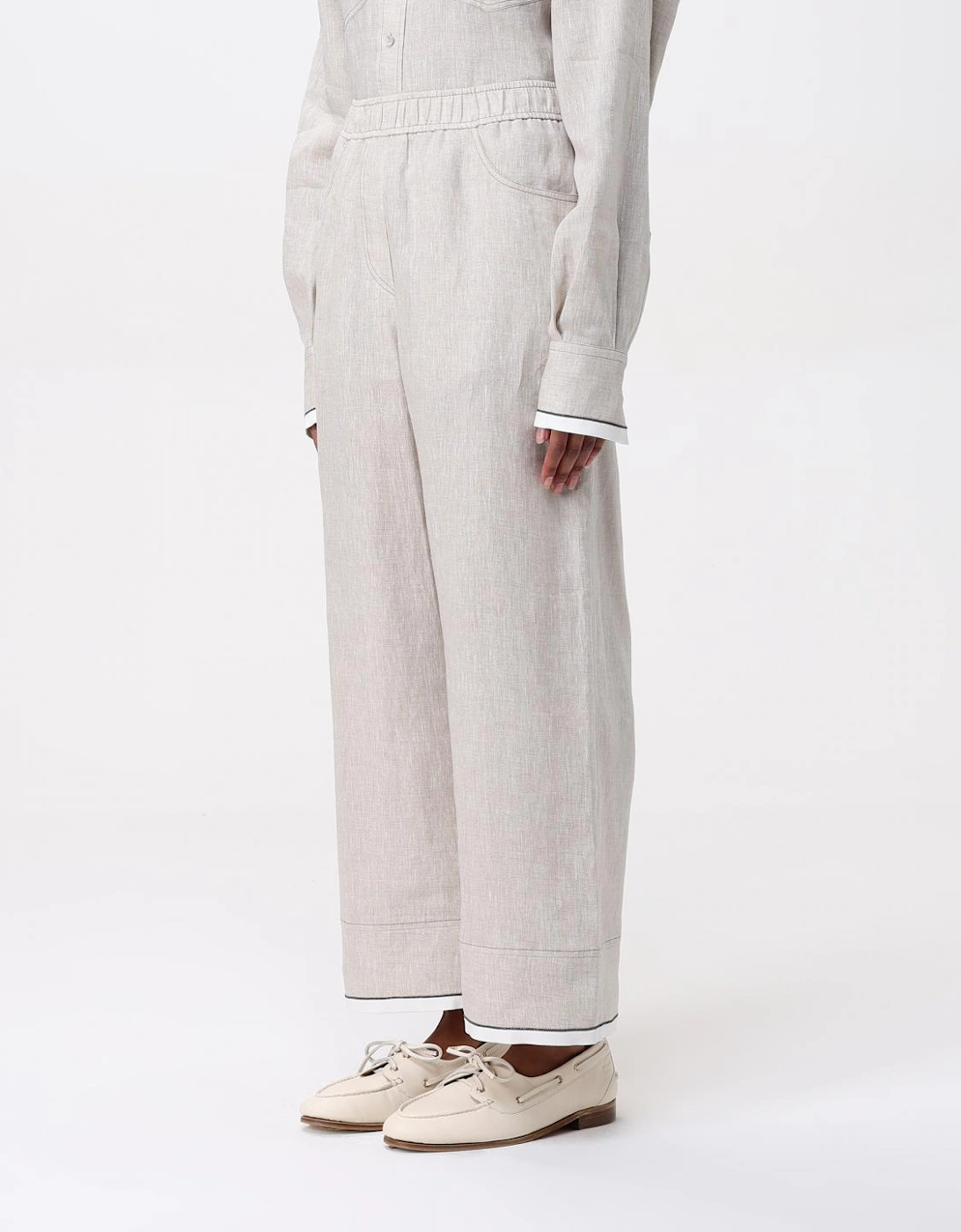 Wide Leg Linen Trousers