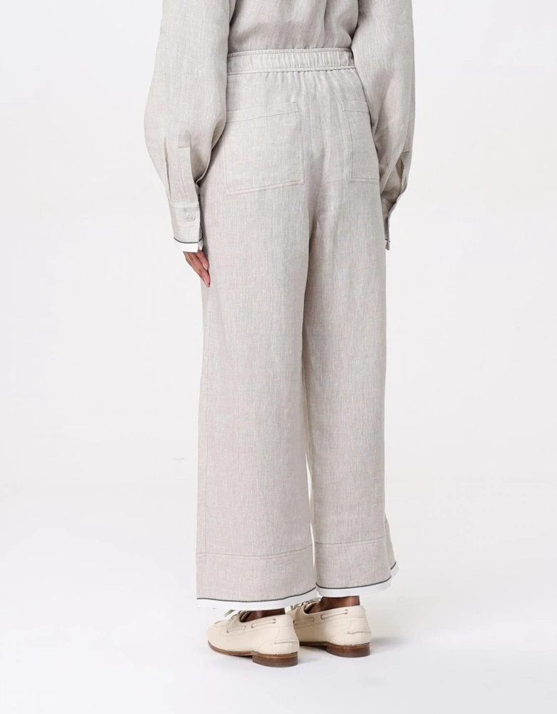 Wide Leg Linen Trousers