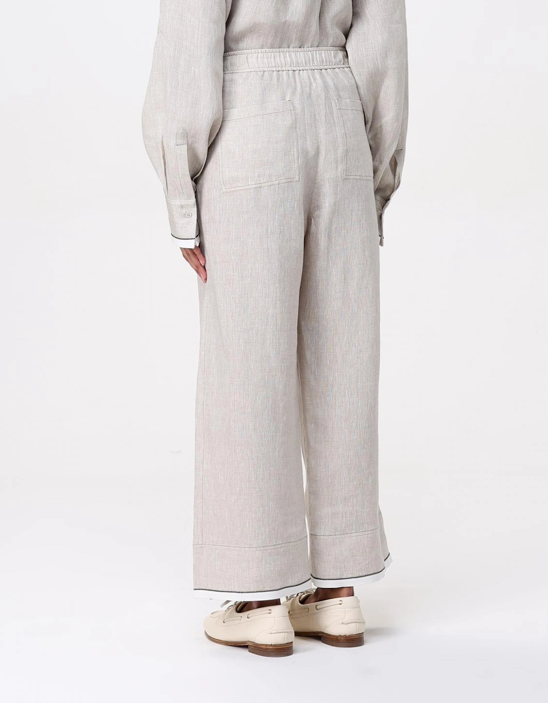 Wide Leg Linen Trousers