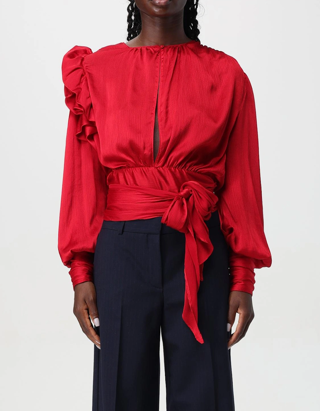 Wrap Silk Blouse Long Sleeves, 4 of 3