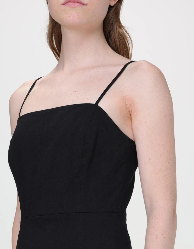 Midi Dress Square Neck Sleeveless