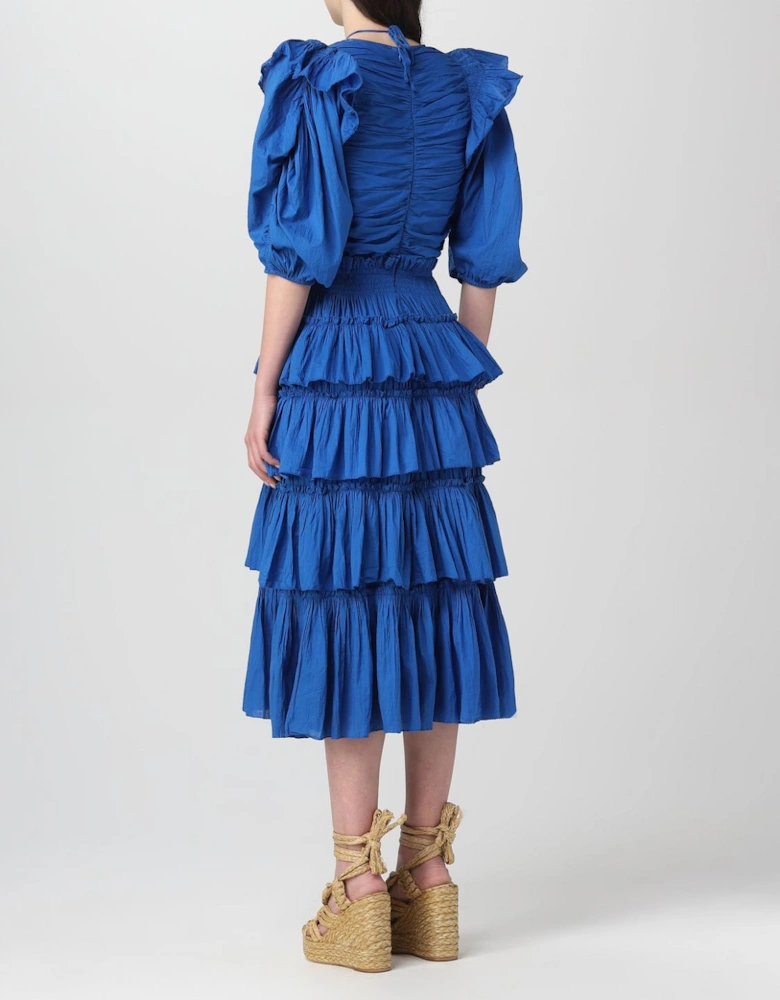 Tiered Ruffle Midi Dress