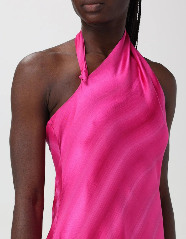 OneShoulder Satin Maxi Dress