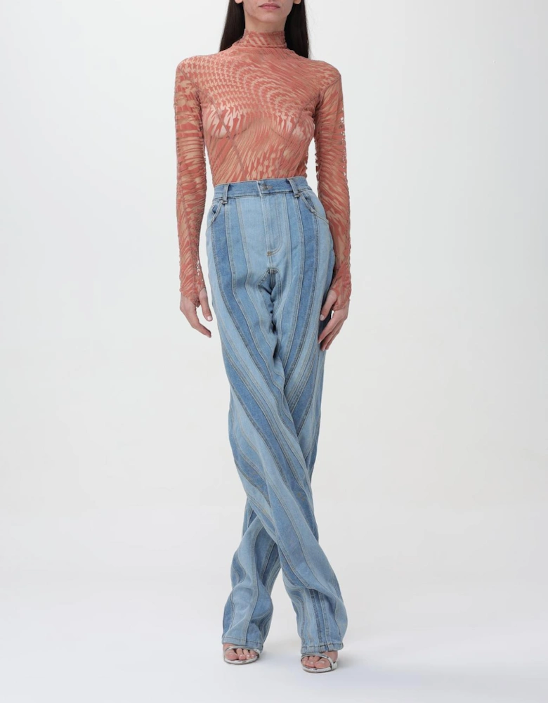Mock Neck Sheer Top