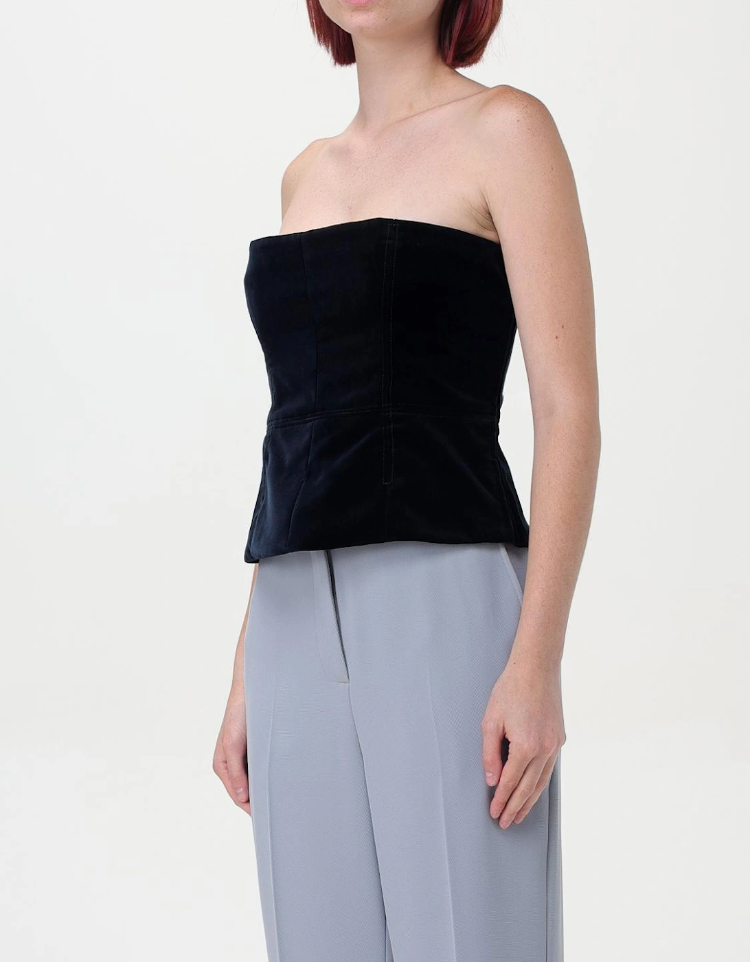 Velvet Strapless Top