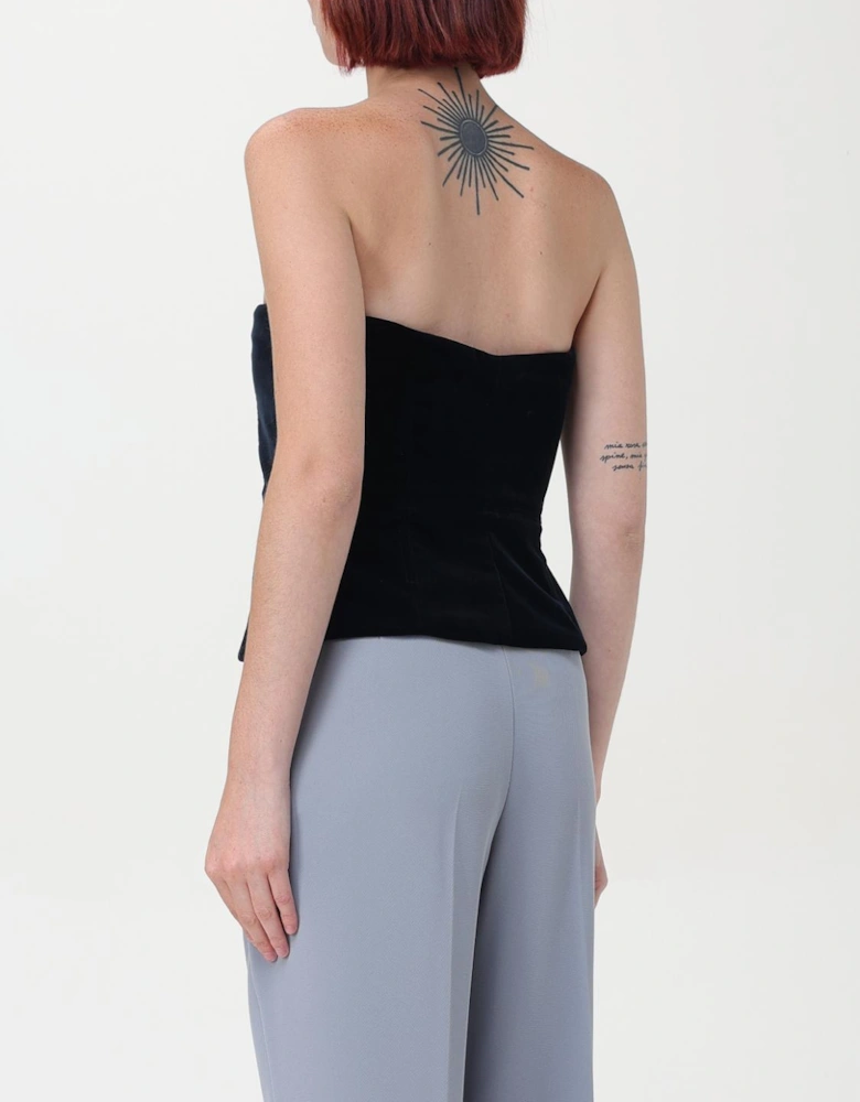 Velvet Strapless Top