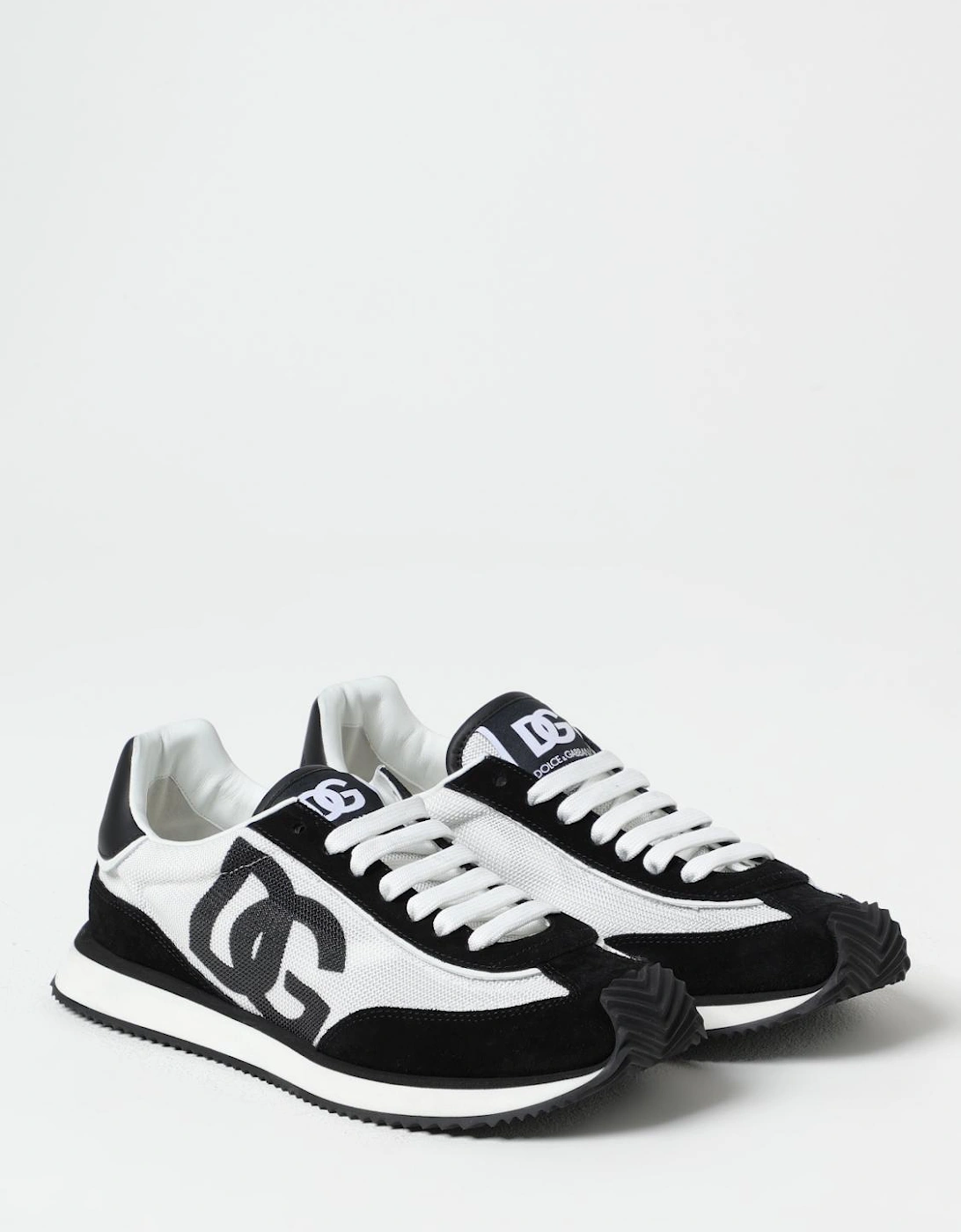 Running Style Athletic Shoes With Suede Inserts and Contrasting Details