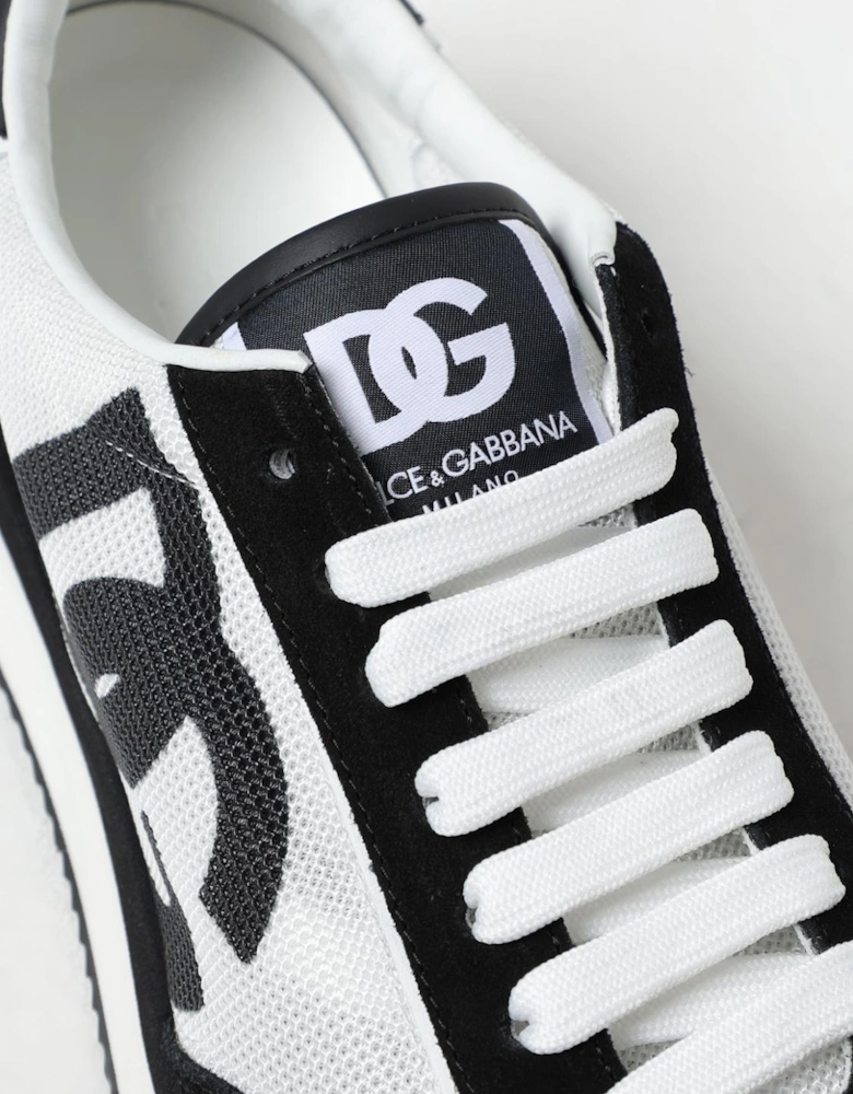 Running Style Athletic Shoes With Suede Inserts and Contrasting Details
