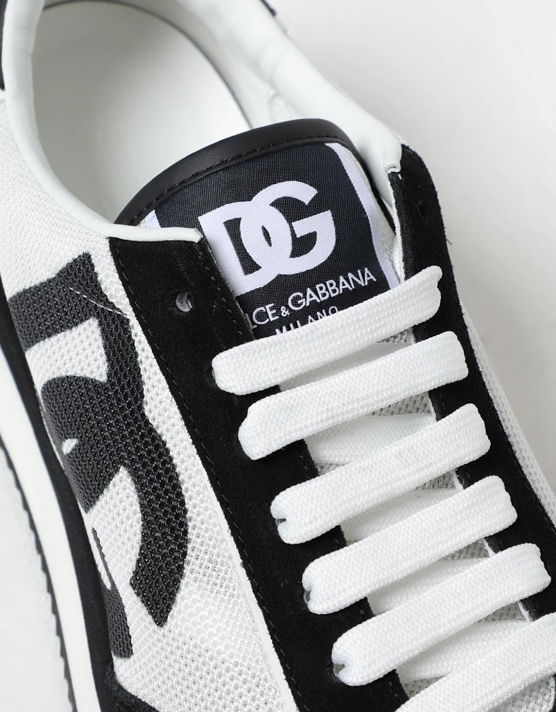 Running Style Athletic Shoes With Suede Inserts and Contrasting Details
