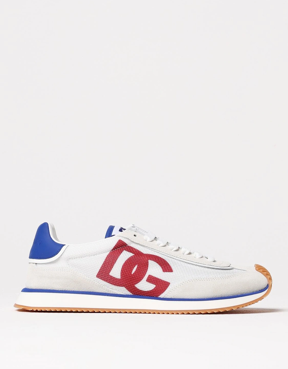 Running Style Athletic Shoes With Suede Inserts and Contrasting Details