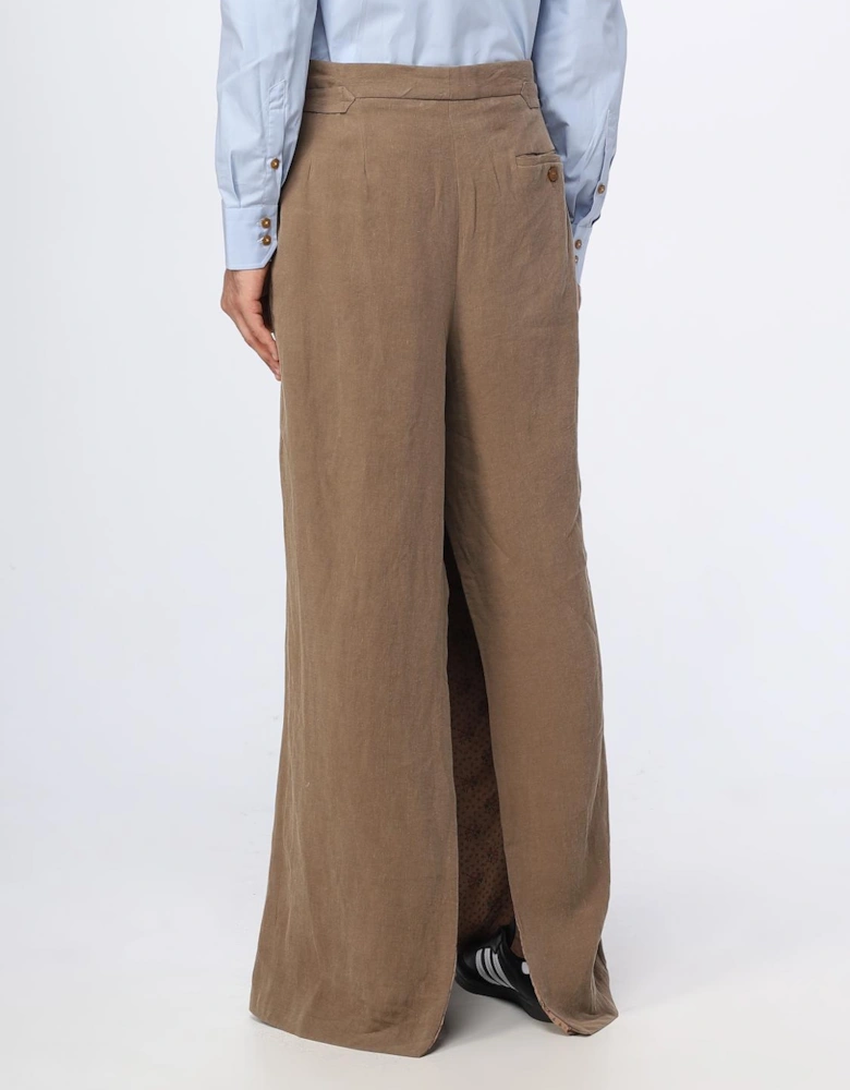 Wide Leg Linen Trousers