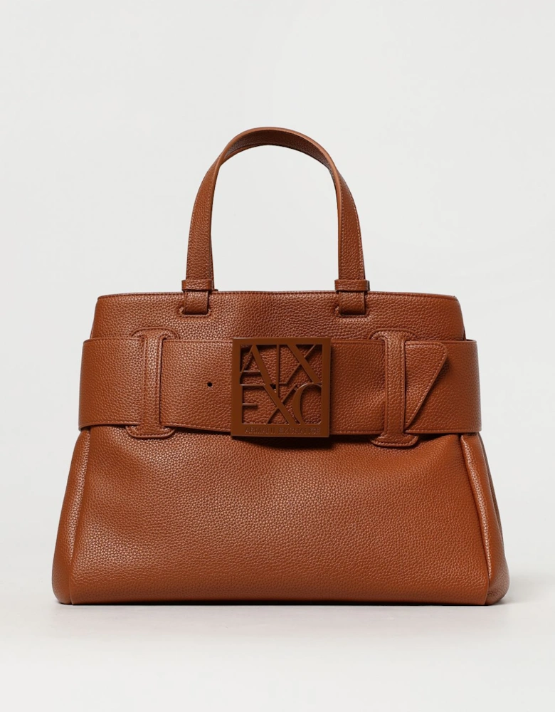 Structured Tote Bag with Belt Buckle